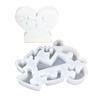 Desk Ornament Mould Flexible Silicone Mold for Love Heart Puzzle Shaped Decoration Gypsum Mold Jewelry Making Supplies