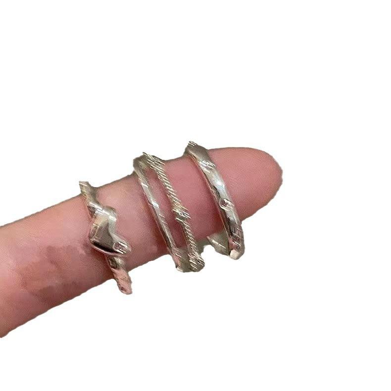 Elegant Heart Open Ring: Minimalist Luxury Stacking Design for Women