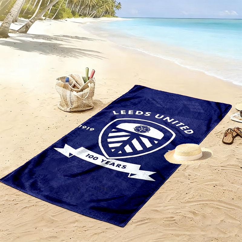 Leeds United Druck Strandtuch, Großes Weiches Schnelltrocknendes Handtuch für Strand Camping Schwimmen