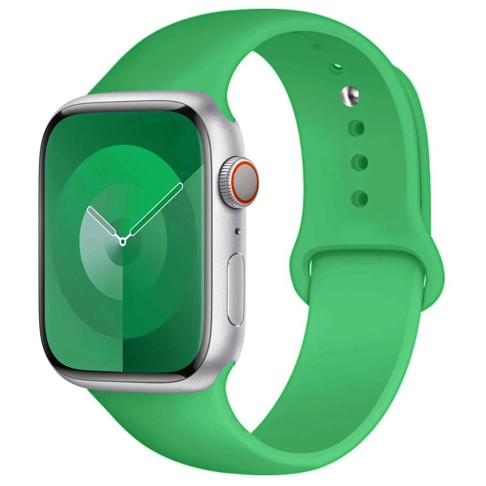 

Силіконовий Ремінець Для Apple Watch ремінець 44мм 45мм 40мм 41мм 42-46мм 49мм спортивний браслет iwatch серії 11-10-9-8 7 6 5 4 SE-Ultra 2/3 40-41-S11-10 42mm SM