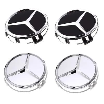 4 peças 75mm Calotas Centrais de Roda de Carro Calotas de Cubo para Mercedes Benz W204 205 A B C E S CLA CLK ML GLK GLA GLB GLC CLAS Acessórios