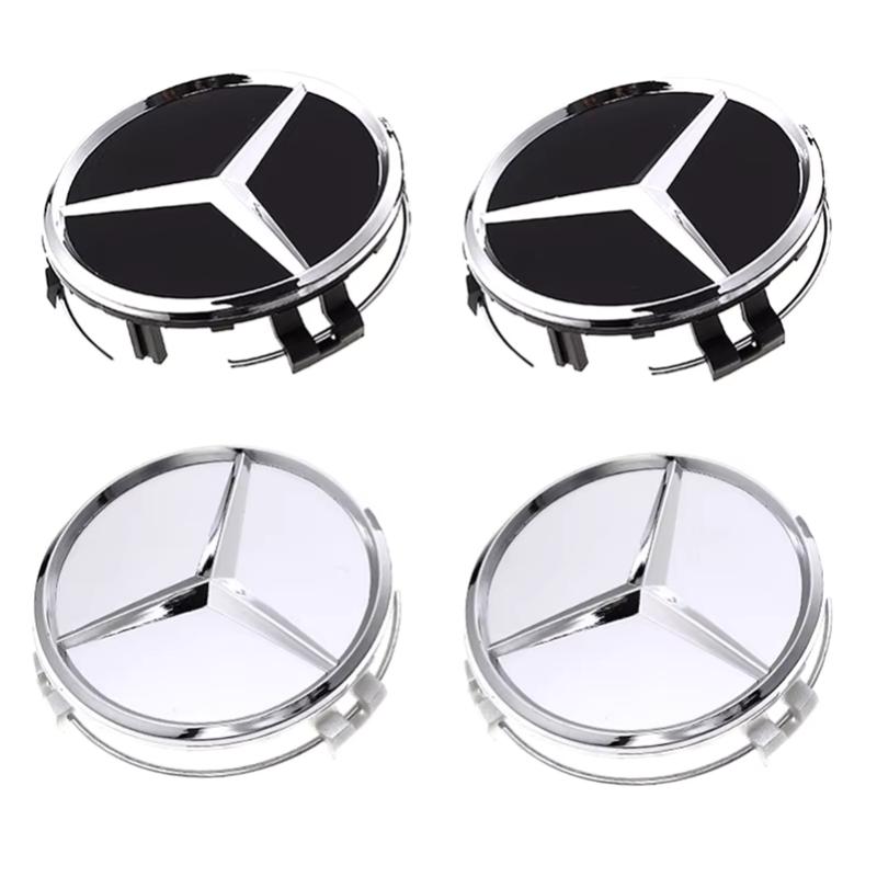 4pcs 75mm Car Wheel Center Caps Rims Hub Caps For Mercedes Benz W204 205 A B C E S CLA CLK ML GLK GLA GLB GLC CLAS Accessories