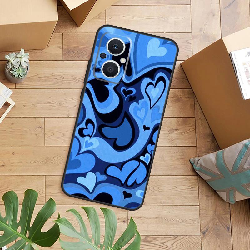 Brown Purple Hearts Swirl Pattern Phone Case For OPPO Reno 14 13 11 12 F 10 Pro 8T 7 8 Lite OPPO Find X8 X6 X5 X9 Pro Cover
