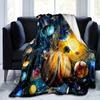 Space Planet Design Pattern Flannel Blanket Warm And Comfortable Blanket Gifts For Family And Friends Skin Friendly And Soft Sle