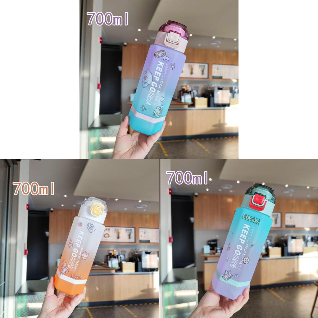 Creativity Hexagonal Plastic Cup With Tea Strainer And Portable Handle For Travel And Exercise