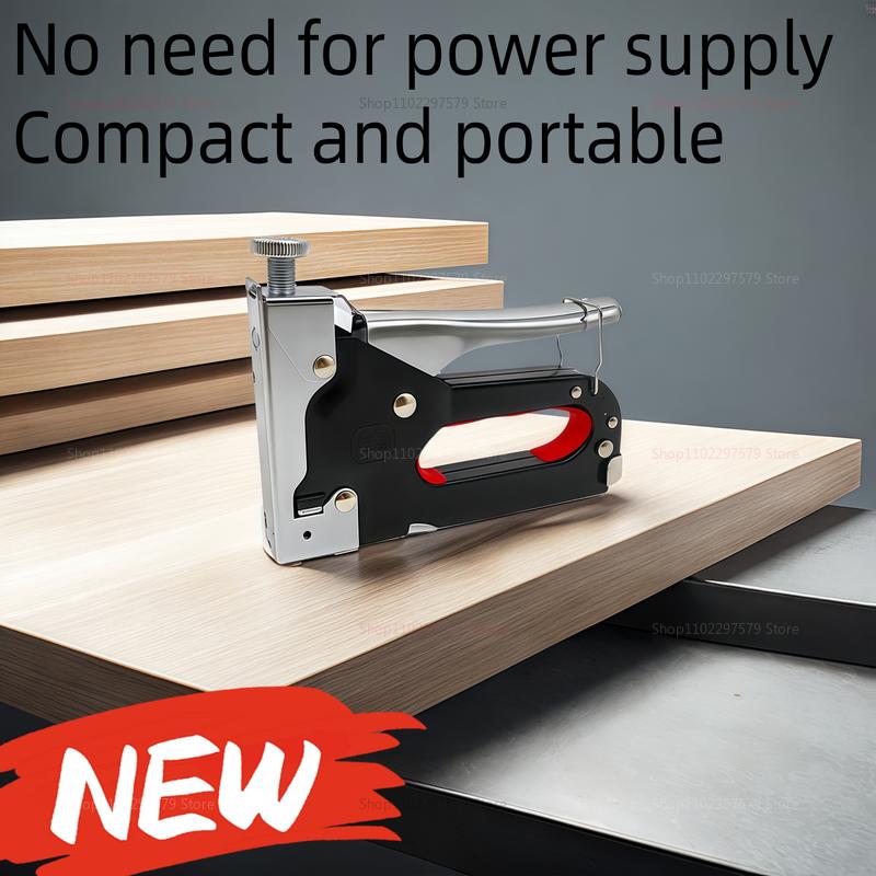 Durable3-in-1MultiTool Kit Heavy Duty Stapler Nail Gun for UpholsteryCarpentry Fixing Materials with 600Pcs Staples for Home DIY