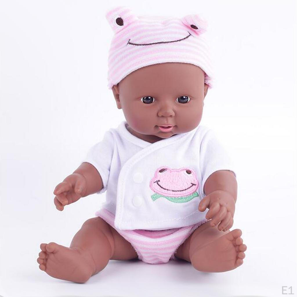 12 inch Newborn , African Infant black Kids Girl Holiday Birthday Gift - Pink