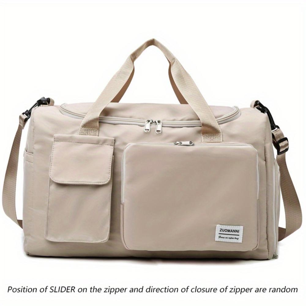 Unisex Large-capacity Travel Bag - Polyester, Fitness Bag with Multiple Compartments, Adjustable Shoulder Straps for Women's Duffel Bags, Fitness Bags