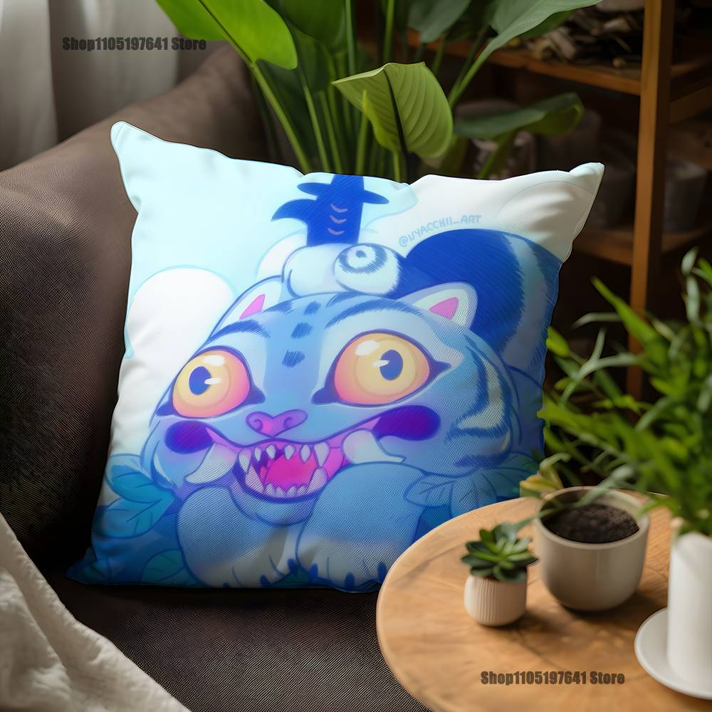 KPop Tiger Of D-Demon H-Hunters Pillow Case For Sofa Decor Car Office Room Printing Cushion Cover Decorations and Protector