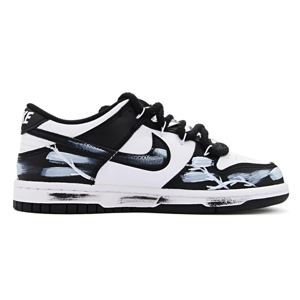 Nike Dunk Abrasion Resistant Breathable Abrasion Resistant Breathable Low Top Skateboard Shoes Unisex Black White DD1391-100(Team1461-)