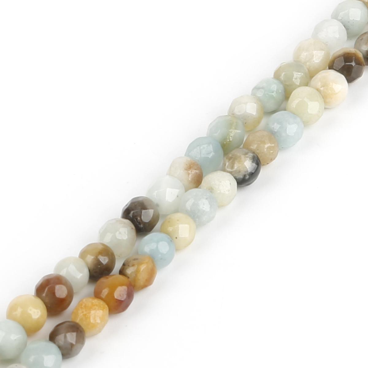 

4-10 мм/38-93 шт. Натуральные круглые бусины из амазонита с граненым камнем для изготовления ювелирных изделий своими руками 4mm 93pcs