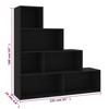 Bookshelf Room Divider Black 155 x 24 x 160 cm Engineered Wood