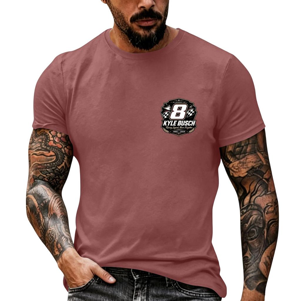 Men's Short Sleeve Racing Graphic T Shirt Nascar Inspired Vintage Style Casual Tee for Racing Enthusiasts Summer Wear