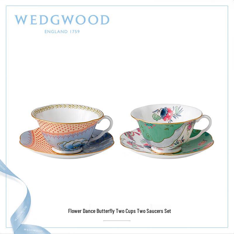 Набор из двух чашек и блюдец Wedgwood Butterfly Bloom