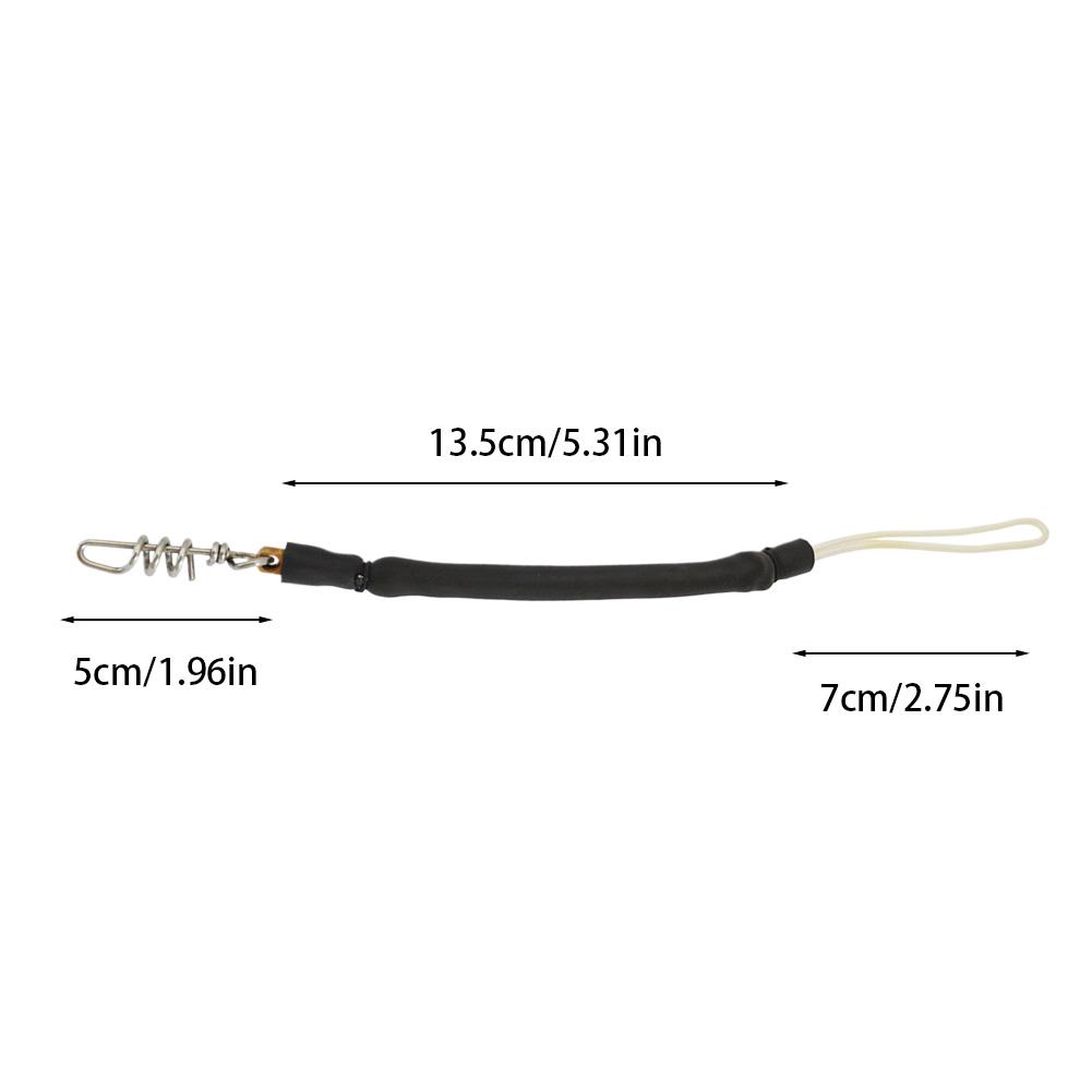 Rubber Speargun Shooting Line with Snap Swivel/Pigtail Swivel Spear Shock Cord Spear Fishing Equipment for Avoiding Losing Catch
