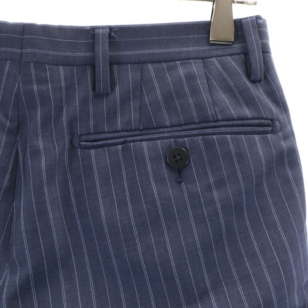 UNITED ARROWS Wool Blend Striped Pattern Suit Setup 42 Navy Men's Used