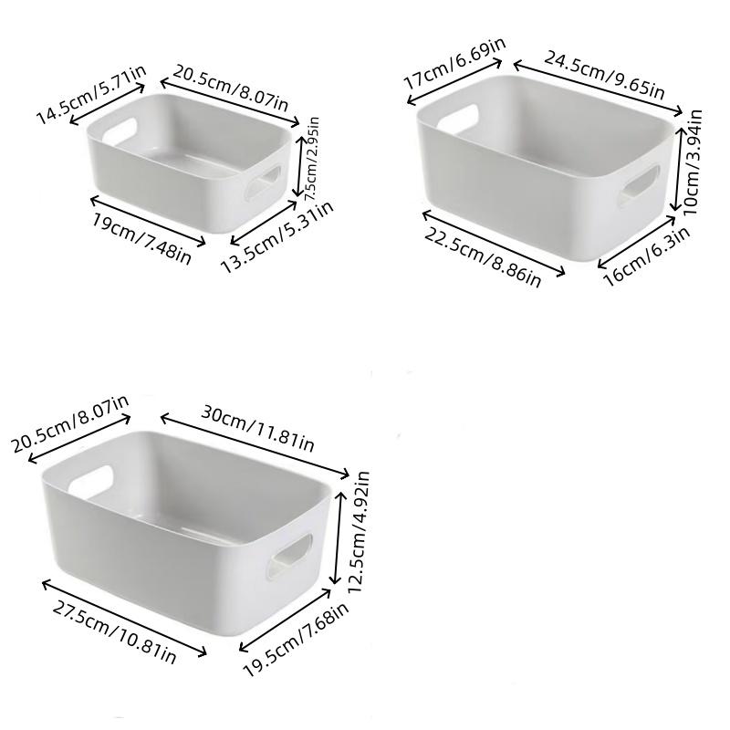 

3-Piece Set Plastic Desktop Storage Box, Kitchen Organizer Box, Portable Storage Box, Lazy Storage Artifact