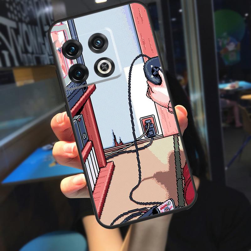 Retro Aesthetic Japanese Game Over Funda For OnePlus 10T 8T 9RT 12 13 13R 11 9 10 Pro OnePlus Nord 4 CE 2 3 Lite N20 N30 Case