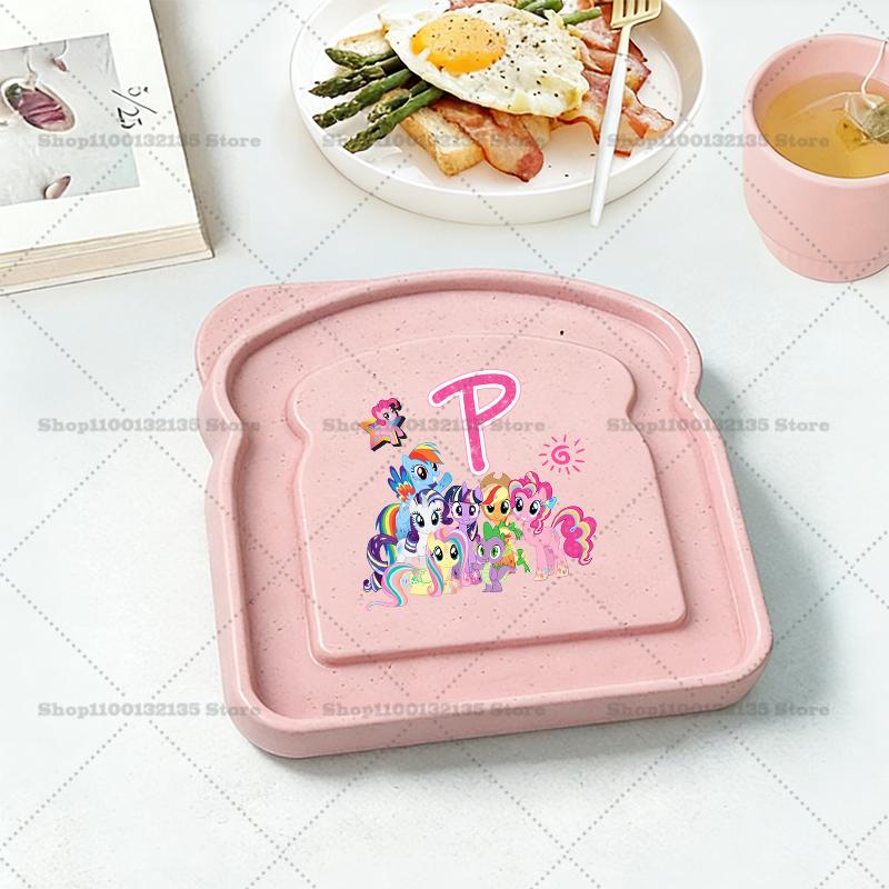 My Little Pony Sandwich Containers Lunch Box Reusable Toast Shaped Storage Box with Lid Office School Portable Food Container