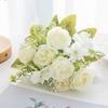 1Pc Artificial Flowers Wedding Home Bedroom Decoration Bridal Bouquet Garden Fake Silk Roses Hydrangeas Vase For Board Outdoors