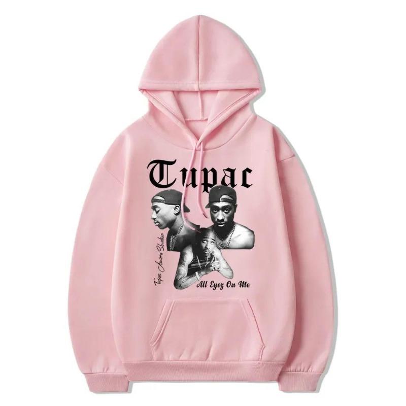 Rapper Tupac 2pac Hoodie Men Women Clothes Sweatshirt Men Women Hoodies Fashion Letter Printed Graphic Sweatshirts Loose Casual