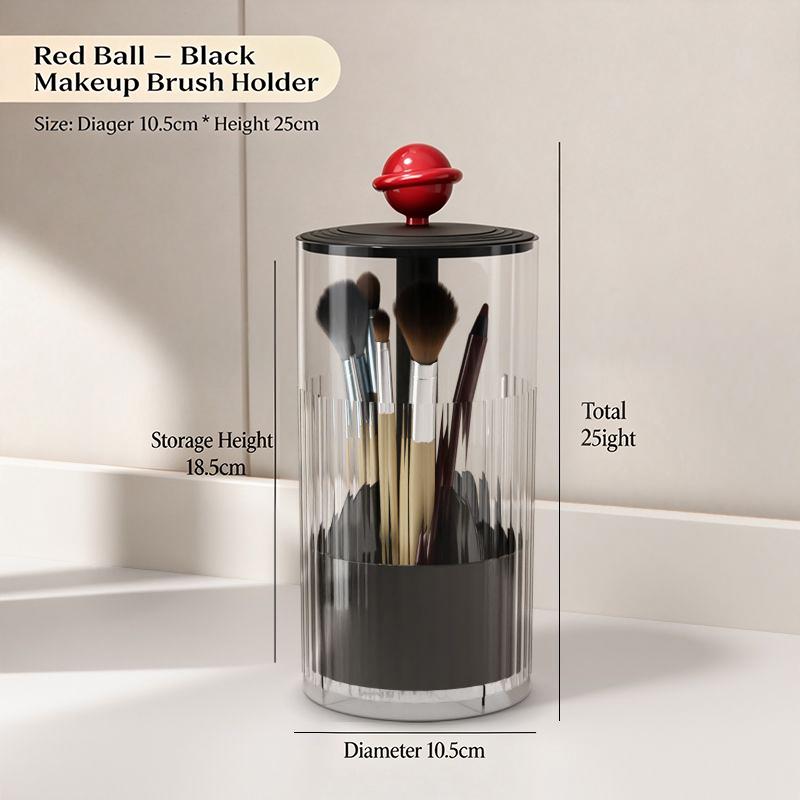 Automatic Lifting Makeup Brush Holder With Dustproof Lid Cosmetic Storage Box For Brushes,Lipsticks Makeup Organier For Vanity