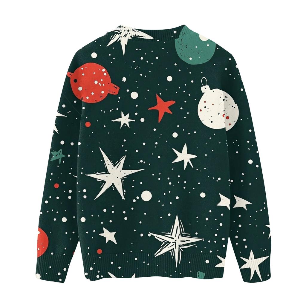 Vánoční mikiny pro děti chlapce a dívky pletený svetr roztomilé tričko podzimní kulatý výstřih pulovr topy