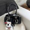 Yunzhen Same Bag for Women 2025 Fall and Winter New Arrival South Korea Ins Large Capacity Retro Bowling Satchel Shoulder Bag