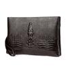 Crocodile Pattern Zipper Wristlet Bag PU Leather Men Clutch Bag Large Capacity Envelope Bag Money CellPhone Purses And Handbags