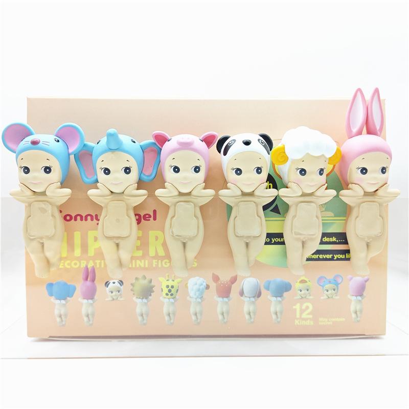 

Коллекционные ПВХ фигурки животных-ангелов, сюрприз-бокс, веселые и креативные подарки для детей, коллекционеров и