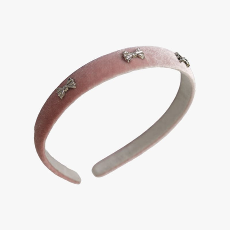 PINK PINEAPPLE CLARA VELVET HAIRBAND_PINK
