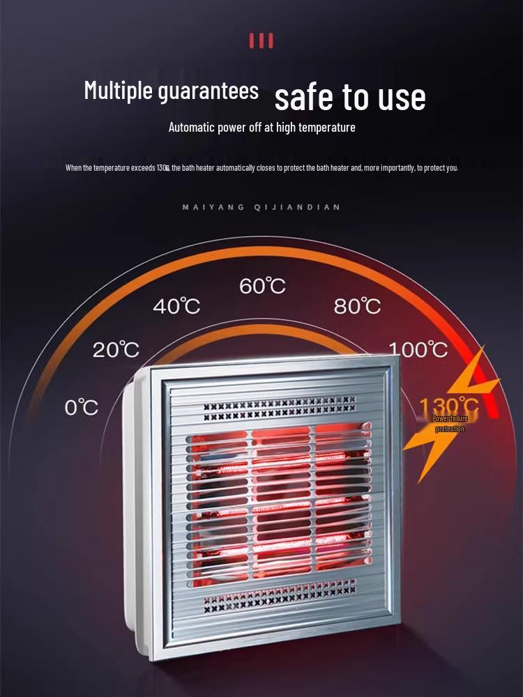 Exquisite Gold Yuba Ultra-Thin Carbon Fiber Bathroom Heater 30x30