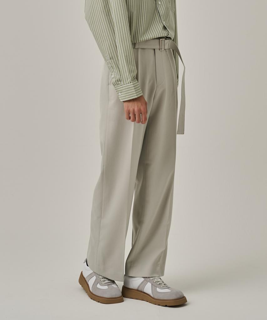 ANALOG MOOD Easy Tr Semi-Wide Slacks (Gray)