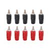5 Pairs Speaker Banana Plugs Gold Plated Closed Screw Type Plug for Speaker Wire Home Theater Wall Plates