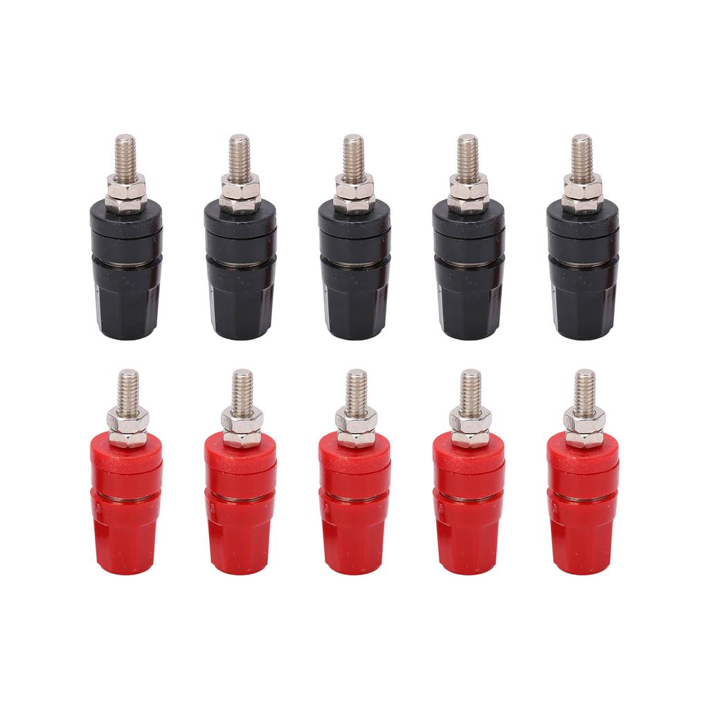 5 Pairs Speaker Banana Plugs Gold Plated Closed Screw Type Plug for Speaker Wire Home Theater Wall Plates