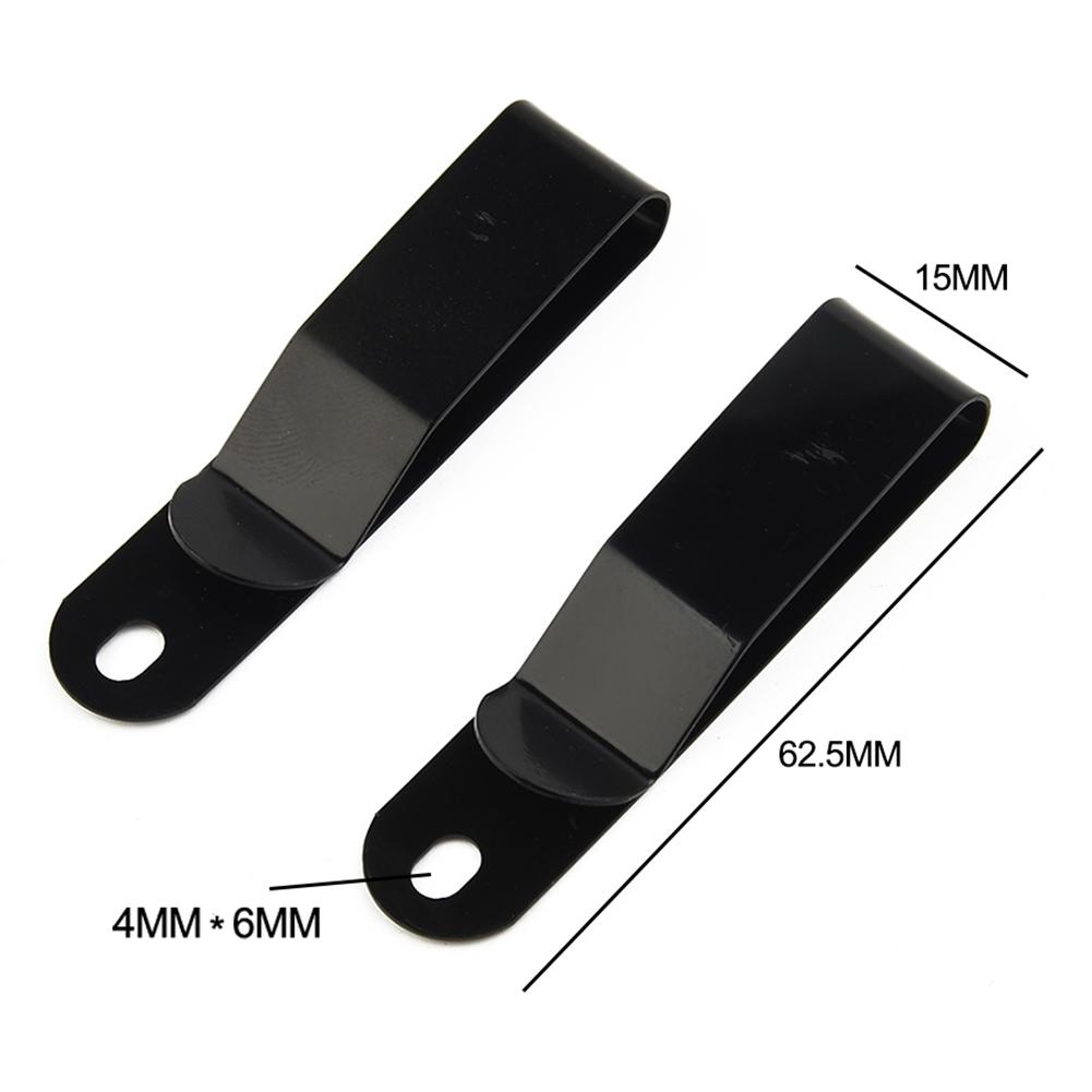 Steel Belt Clip 62.5*15mm Electroplating Matte Black