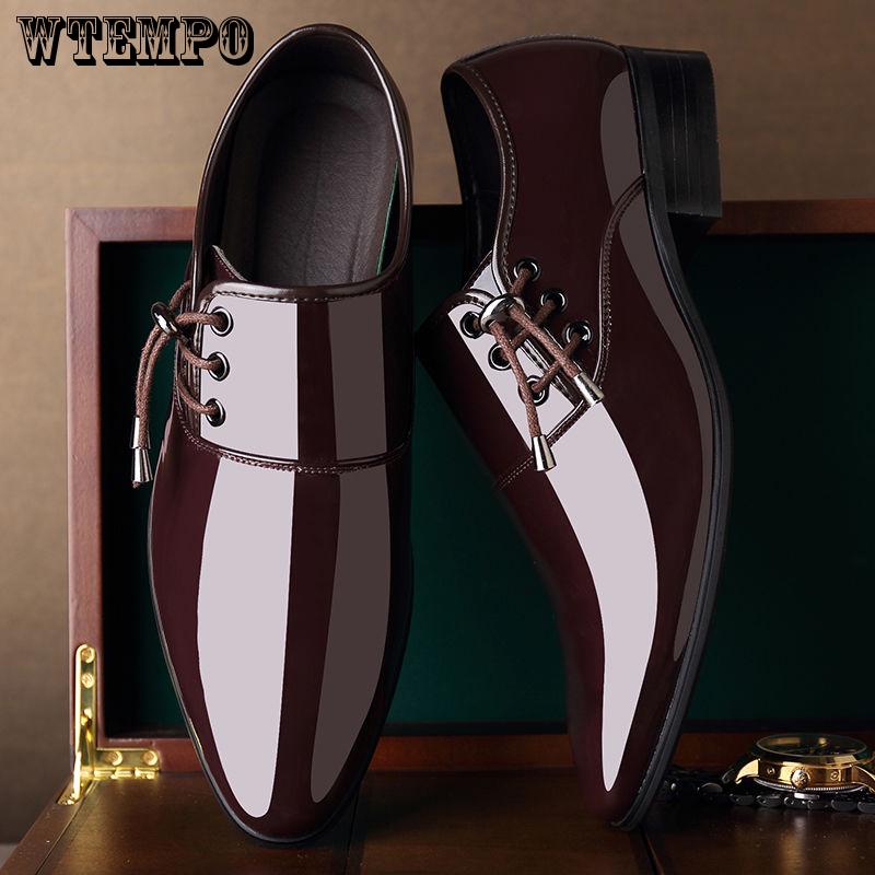 Men Shoes Top Quality  Men Genuine PU Leather Dress Shoes Business Formal Shoes Men Flats