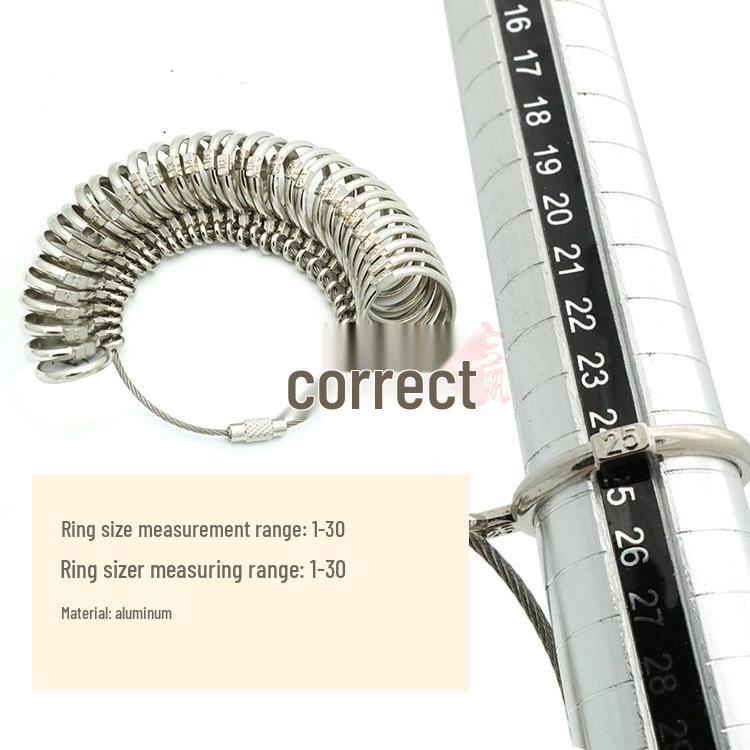 UKUS Multinational Ring Sizer: Korean, American, Japanese, English Size Stick