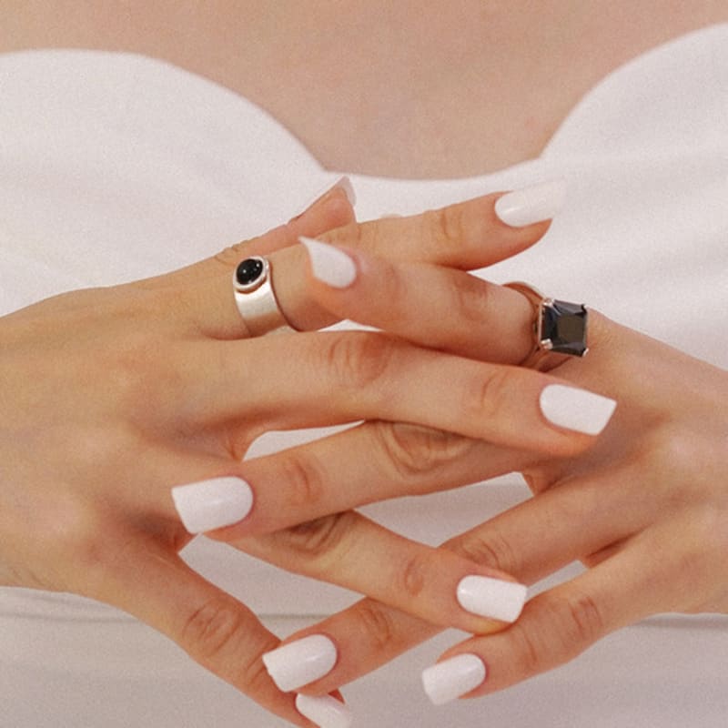 LAYERMOOD [PEARL&DRAPE] Silver925 One Circle Black R