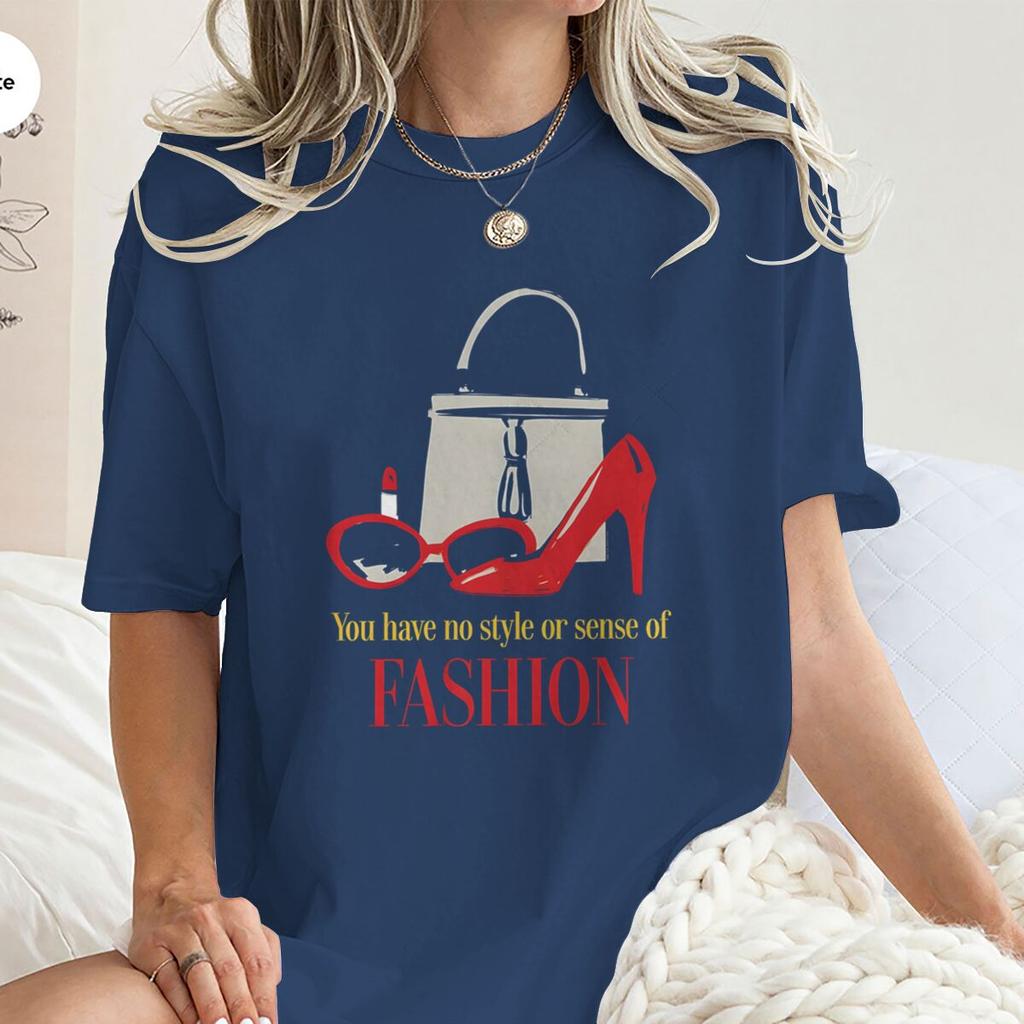 American Style Retro Movie Print T Shirt Women Y2K Basic T Shirts 100 Cotton Crew Neck Hip Hop Tee Shirt