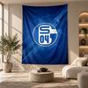 Dekoratives Wandbild, Wandkunst mit Schalke 04 Aufdruck, Leichte Wanddekoration für Schlafzimmer-Hintergrund