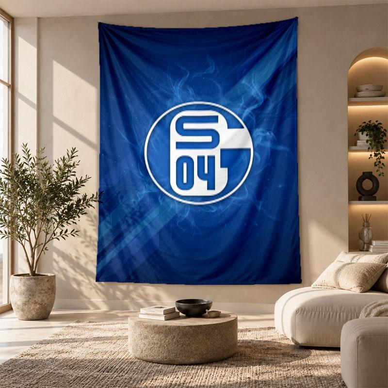 Dekoratives Wandbild, Wandkunst mit Schalke 04 Aufdruck, Leichte Wanddekoration für Schlafzimmer-Hintergrund