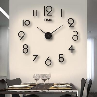 2D/3D Large Wall Clock Reloj De Pared DIY Quartz Watch Acrylic Mirror Stickers Horloge Murale Home Decor Clocks Modern Design