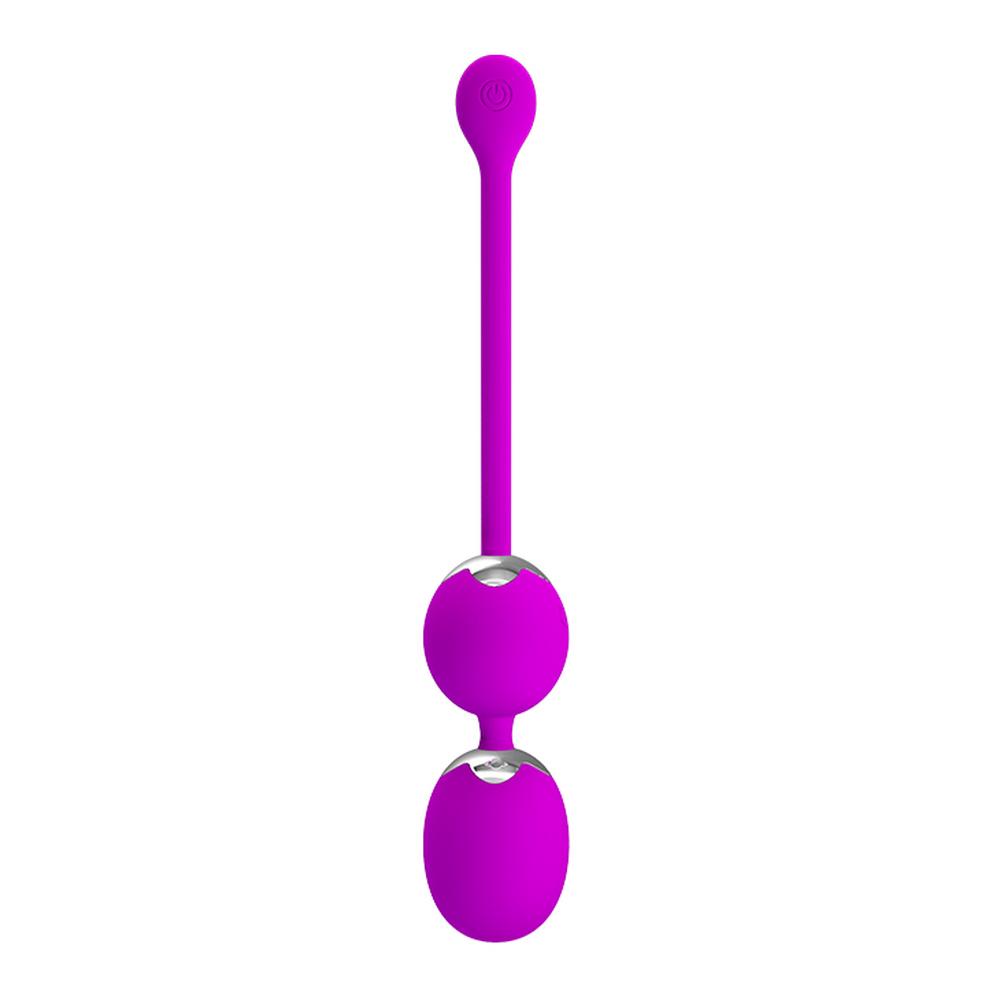Wiederaufladbarer Eiervibrator 12 Modi Vibration Vibrierendes Ei Doppelte Eier Vaginalmassagegerät