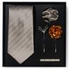 Tie Men'S Net Color Striped Cashew Flower Men'S Tie High Sense 6-Piece Gift Box Men'S Suit Accessories