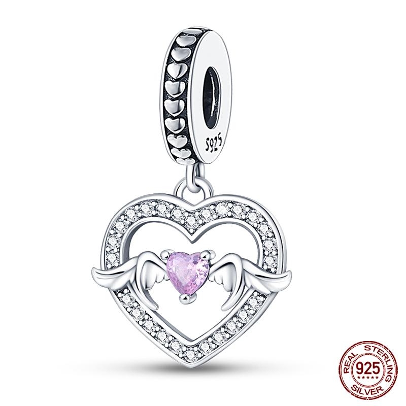 Copper Romantic Heart Series Charms Beads Fit Qikaola Original Bracelet Diy Mother'S Day Jewelry Gifts