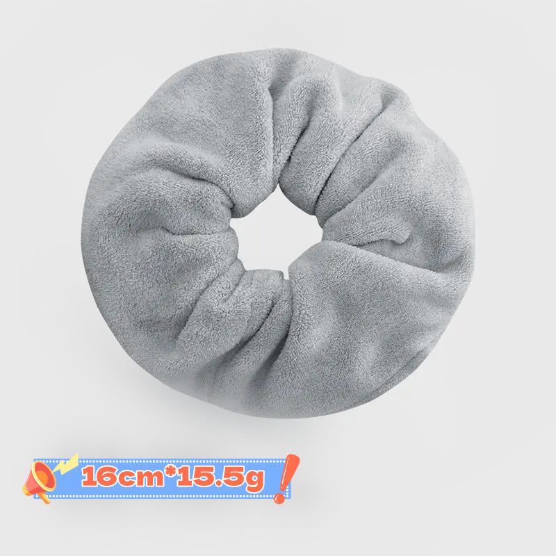 Super Absorbent XL Plush Hair Towel Scrunchie - Gentle, Damage-Free, Dual-Use for Hair & Face Washing