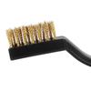 Small Wire Brush Scratch Brush Stainless Steel Wire Brush Hard Bristle Brush  for Cleaning with Curved Handle Grip