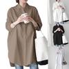 2026 Women's Loose Fit Printed V-Neck Long-Sleeved Shirt