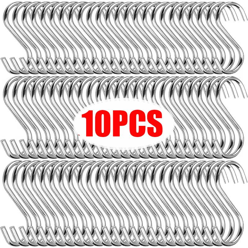 

10 шт. S-подібні гачки з нержавіючої сталі Багатофункціональний гачок для підвішування для сумок для одягу Рушники для дому 10pcs